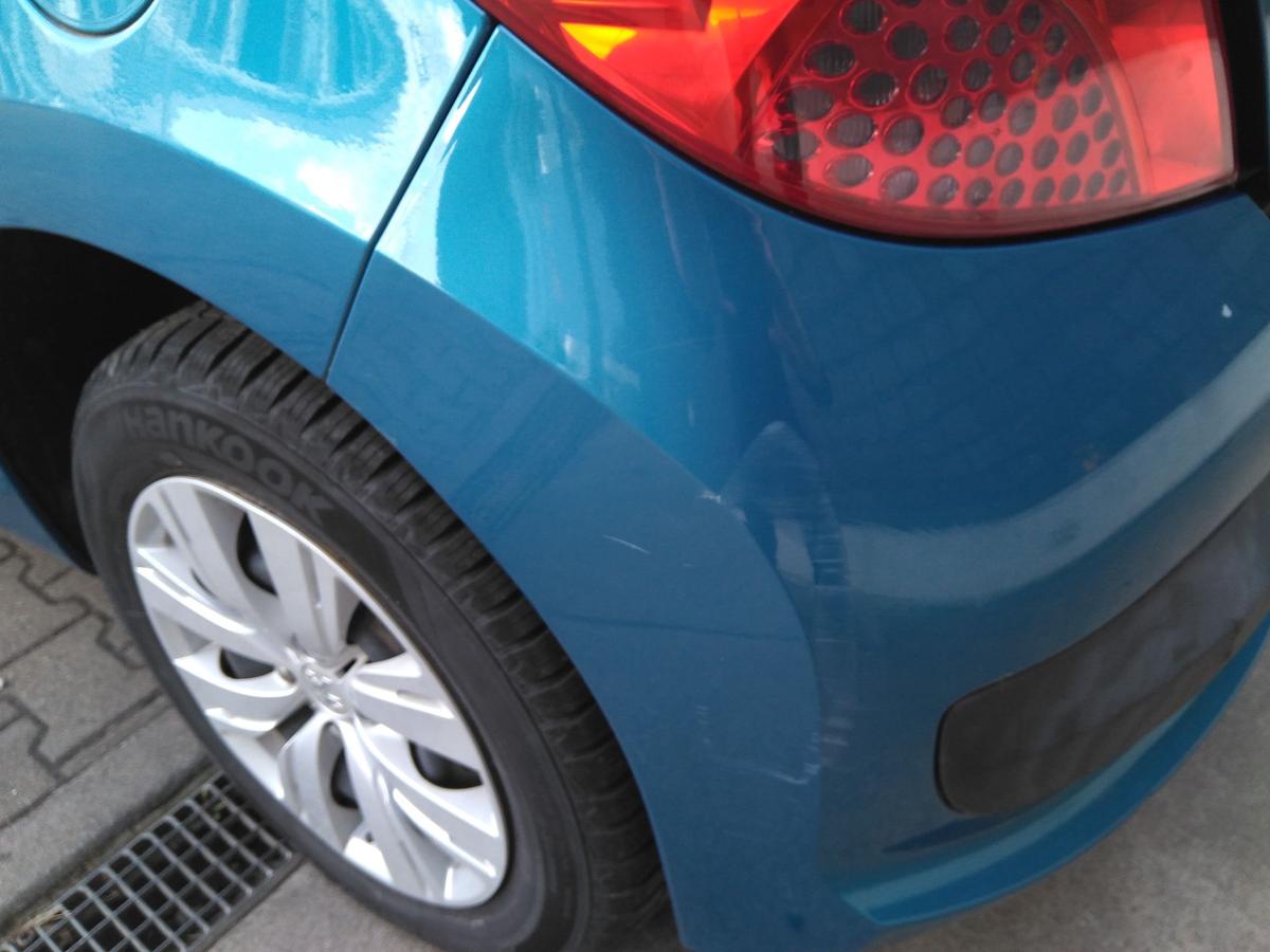 Peugeot 207 original Stoßstange Stossfänger hinten KMU Blaumetallic Bj.2008