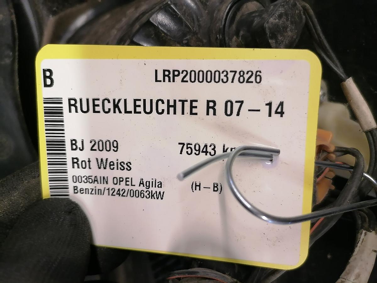 Opel Agila B BJ09 Rücklicht rechts Rückleuchte Heckleuchte Valeo