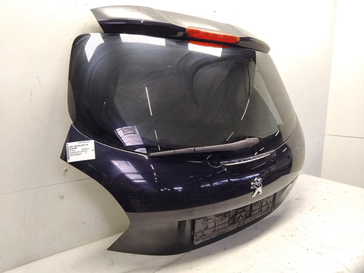 Peugeot 208 Heckklappe dunkelblaumetallic mit Heckscheibe Bj.2014