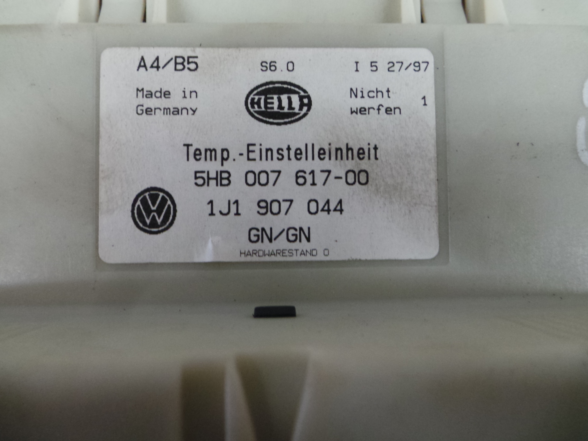 VW Passat 3B 96-00 Klimabedienteil Heizbetätigung 1J1907044 Klimaautomatik