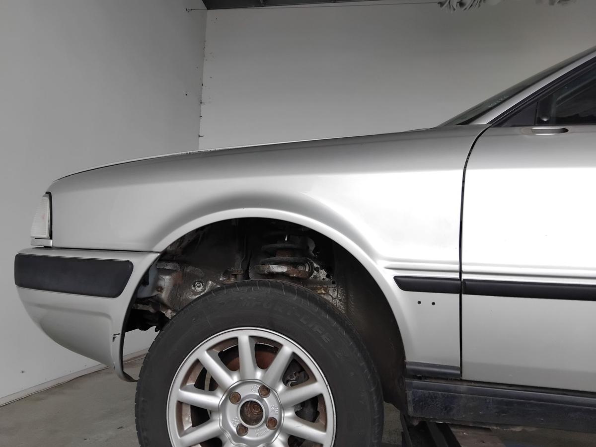 Audi 80 B4 original Kotfl&uuml;gel vorn links LY7T Kristallsilbermetallic BJ1992