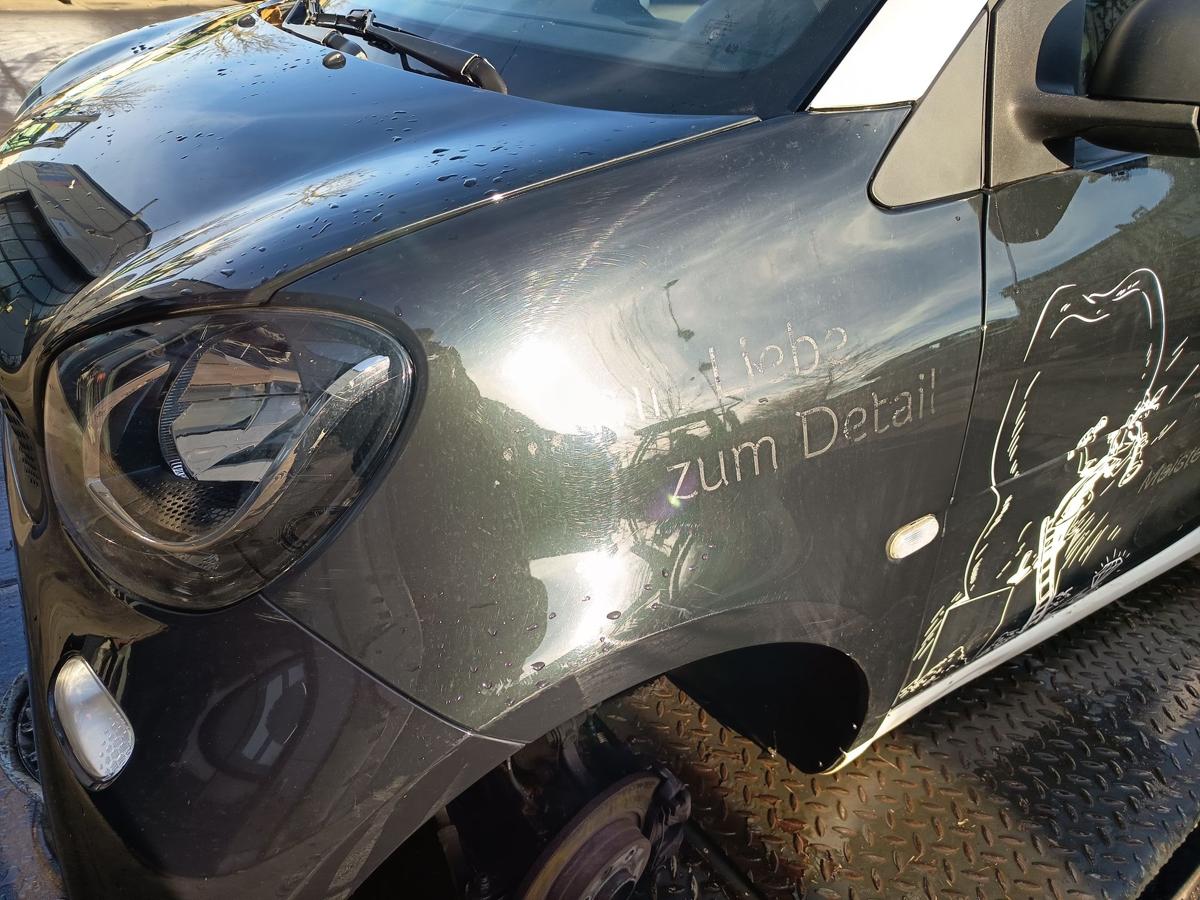 Smart Fortwo Coupe 453 original Kotfl&uuml;gel links ECA schwarz vor Facelift Bj 2016