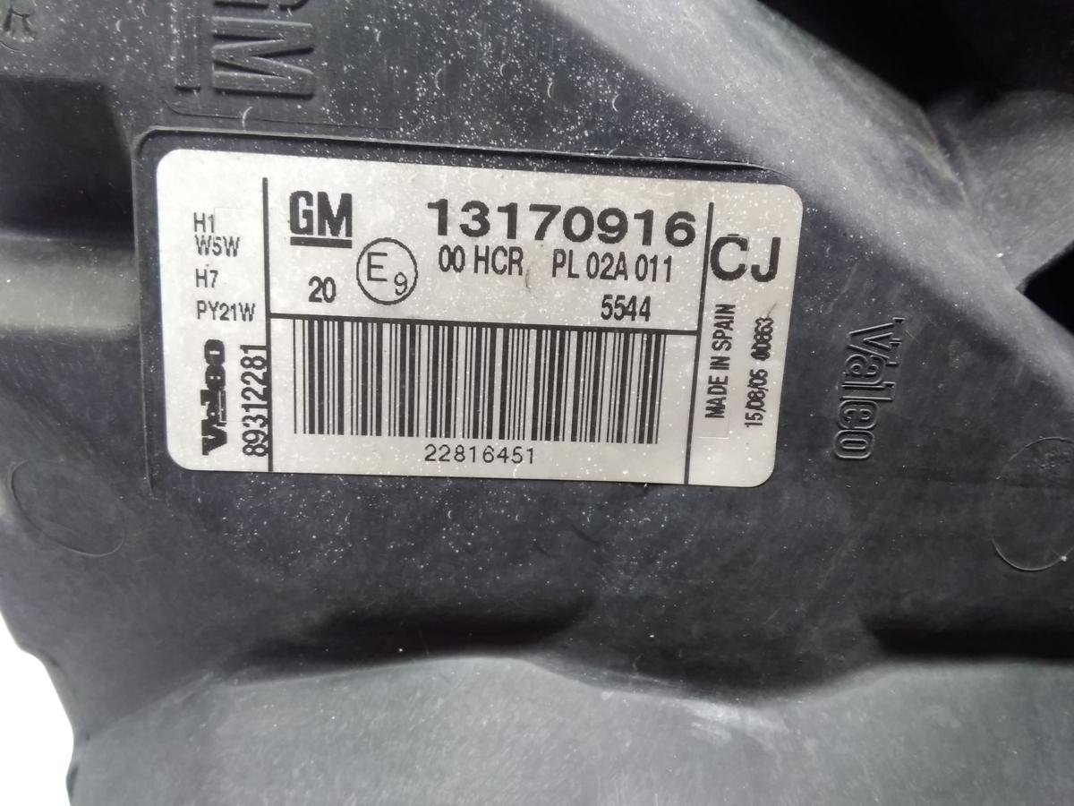 Opel Vectra C Facelift orig.Scheinwerfer rechts Halogen mit LWR BJ2005 13170916