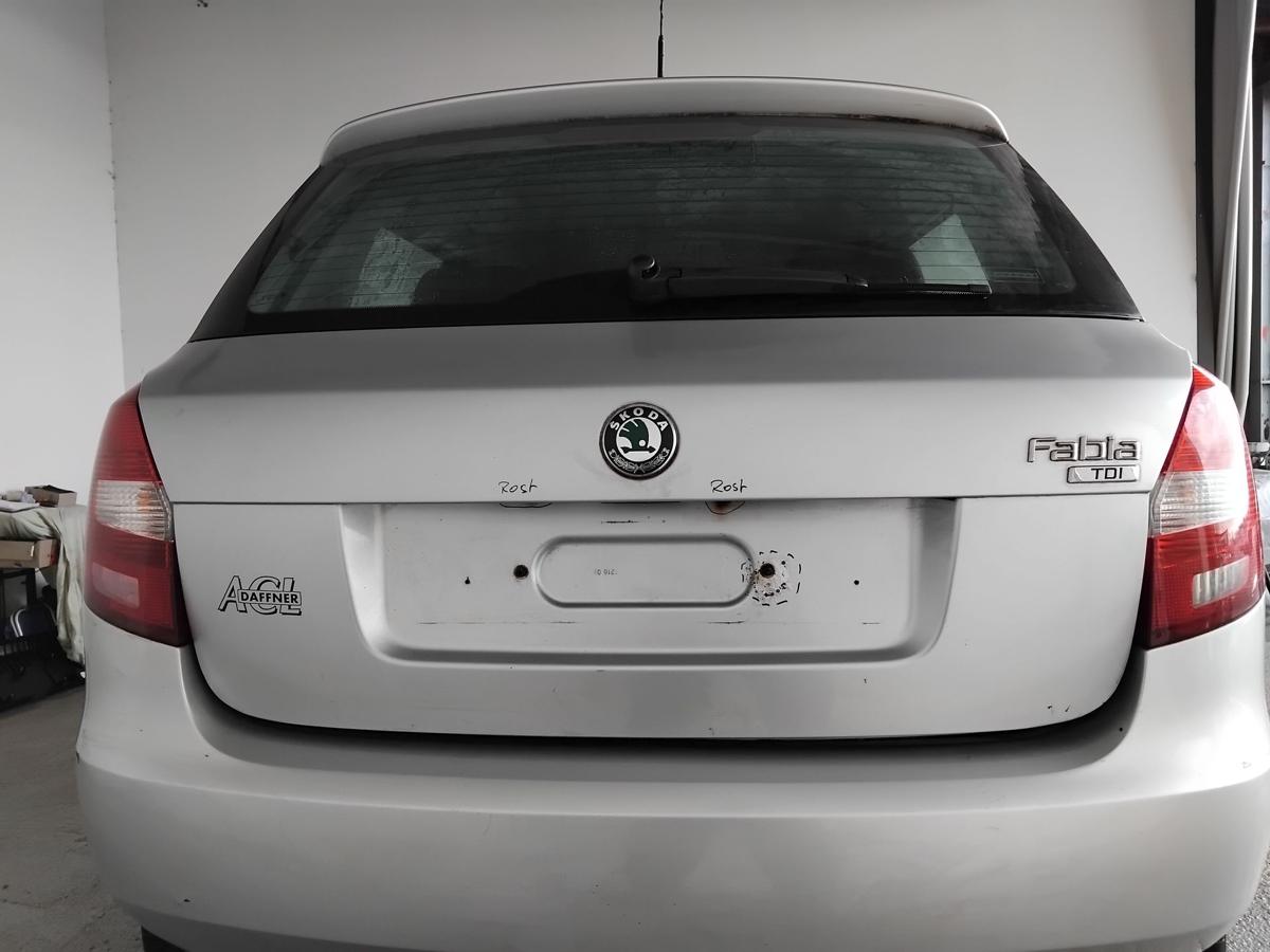Skoda Fabia 2 5J Heckklappe LA7W reflexsilber 5t&uuml;rig Flie&szlig;heck mit Scheibe BJ08