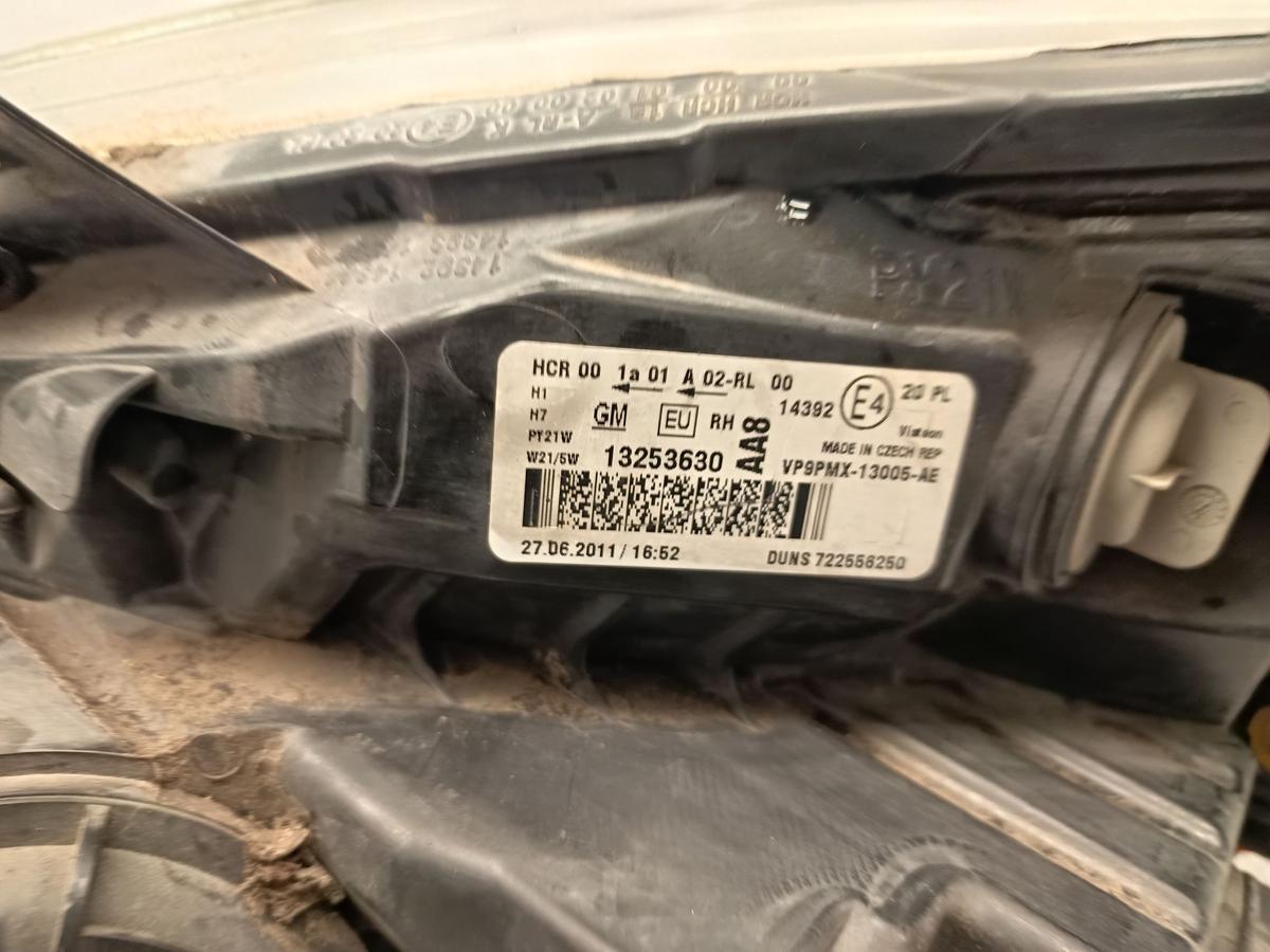 Opel Meriva B original Scheinwerfer rechts Halogen vor Facelift Bj 2012