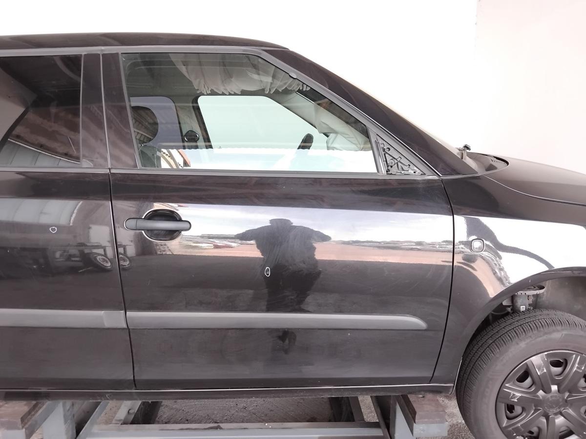 Skoda Fabia 2 5J Facelift T&uuml;r vorn rechts Beifahrert&uuml;r LF9R Blackmagic BJ2011
