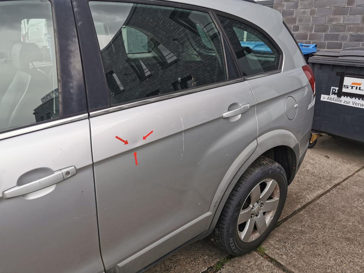 Chevrolet Captiva KLAC Tür Autotür Rohbautür hinten links GAN Ice Silver met