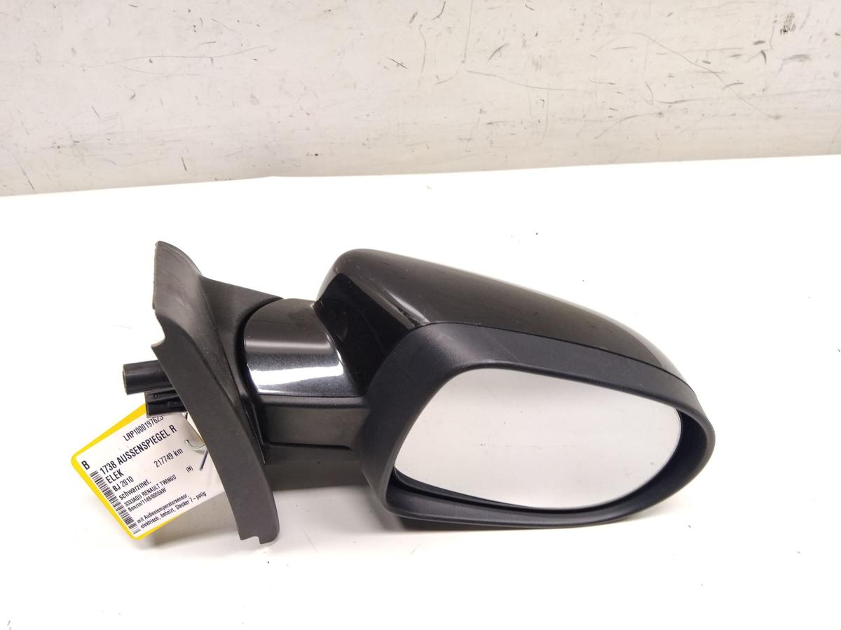 Renault Twingo 2 original Au&szlig;enspiegel rechts schwarz elektrisch beheizt BJ2010
