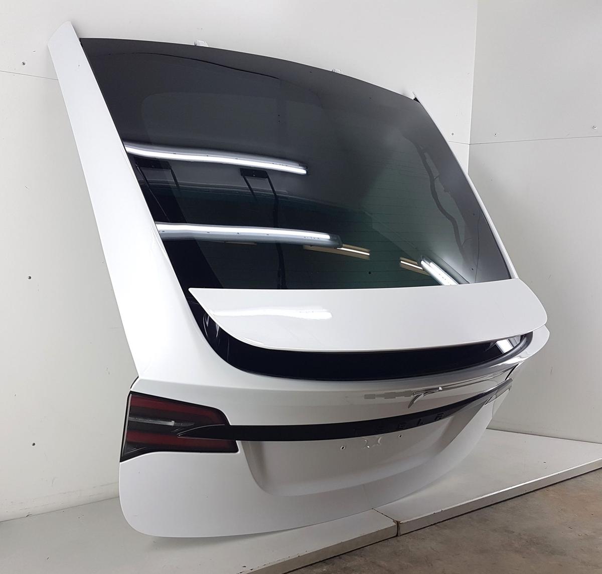 Tesla Model X Heckklappe Heckdeckel in PPSW White Water Pearl Bj22 Modell ab 21
