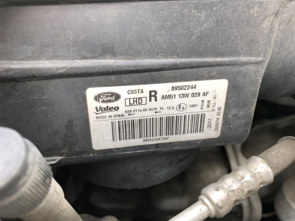 Ford C-Max CB7 Scheinwerfer rechts Hauptscheinwerfer Halogen Valeo Lampe