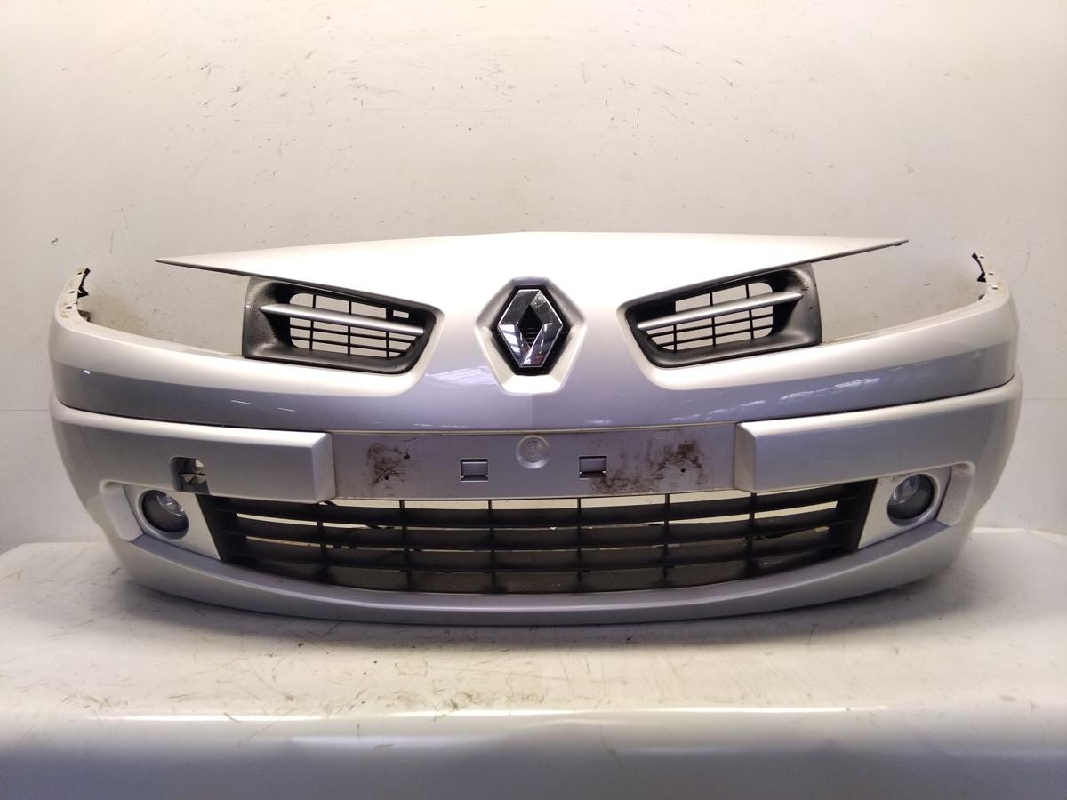 Renault Megane 2 Facelift Sto&szlig;f&auml;nger Sto&szlig;stange vorn silber TED69 Bj.2008