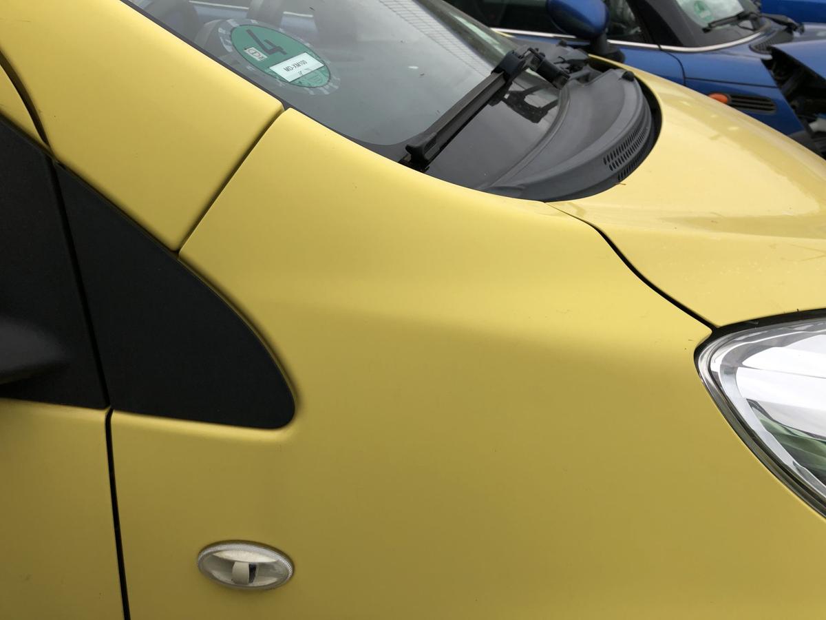 Peugeot 107 Typ P Kotfl&uuml;gel vorn rechts Beifahrerseite KBL Citrus Gelb
