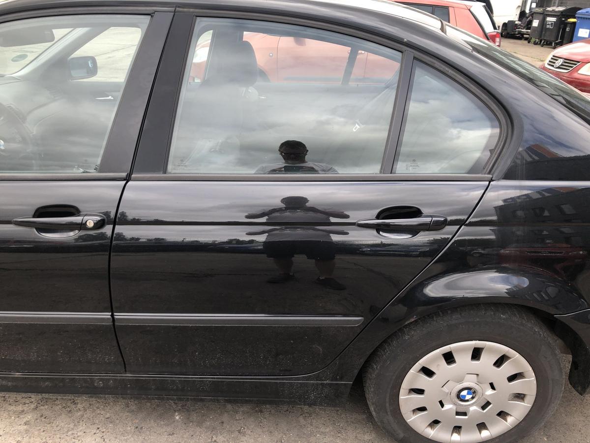 BMW 3er E46 Facelift T&uuml;r hinten links Fondt&uuml;r im Rohbau Limo 475/9 Black Saphir
