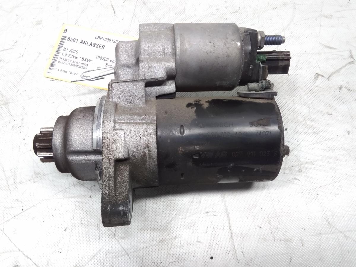 Seat Ibiza 6L original Anlasser Starter 02T911023R BOSCH 0001120406 BJ2006