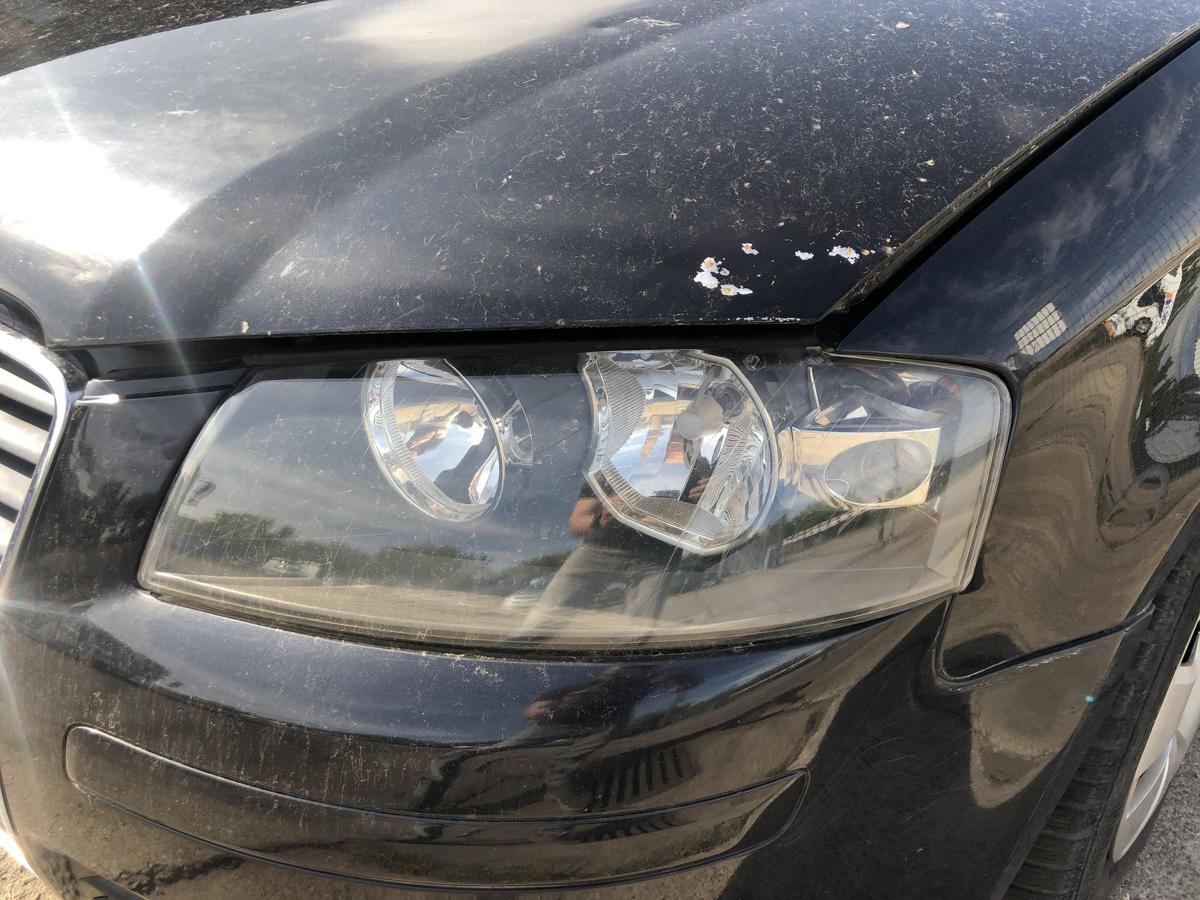 Audi A3 8P bis 2005 Scheinwerfer links Frontscheinwerfer Halogen leicht Tr&uuml;b
