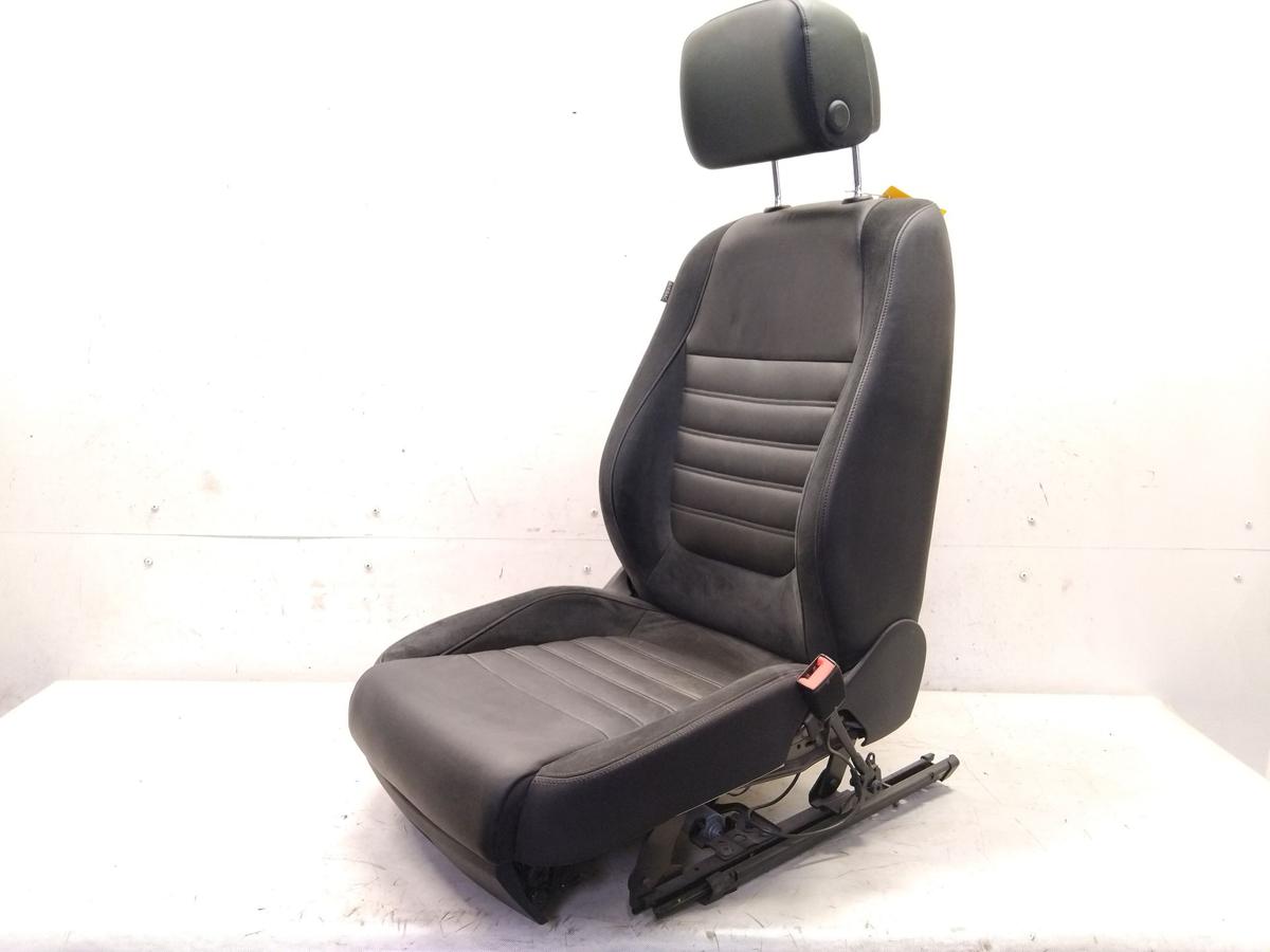 VW Touareg 2 7P Sitz vorn rechts Beifahrersitz Leder Alcantara titanschwarz BJ13