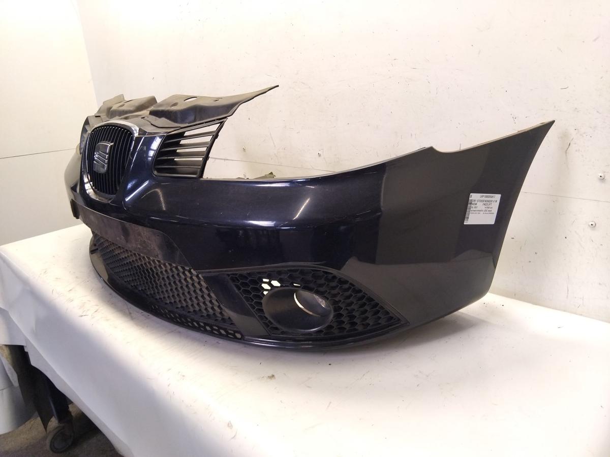 Seat Ibiza 6L Facelift original Sto&szlig;f&auml;nger Sto&szlig;stange vorn schwarzmet Bj.2007