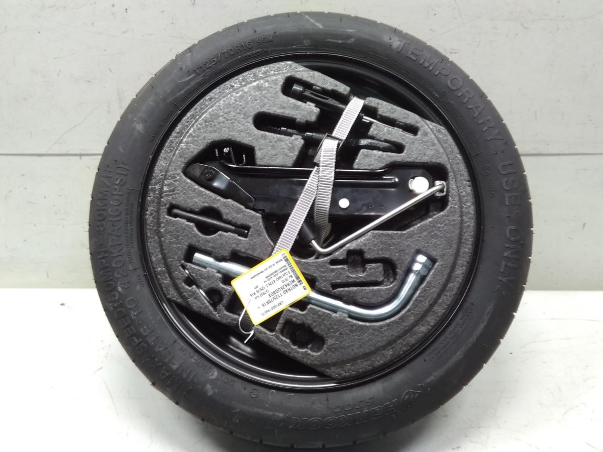 Audi A3 8P original Notrad Ersatzrad 16 Zoll mit Werkzeugbox Wagenheber Bj.2010