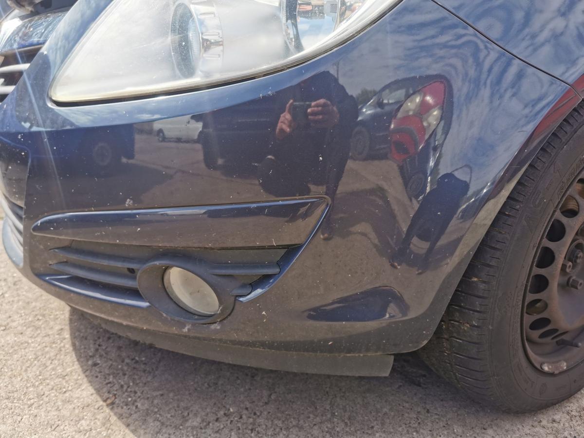 Opel Corsa D Stossfänger Stossstange Bumper vorn NSW Z168 Metroblau Perl