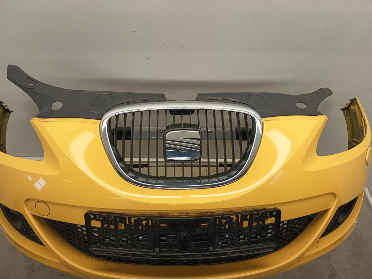 Seat Leon 1P Bj 2006 original Stoßfänger vorn mit SRA LS1A Gelb