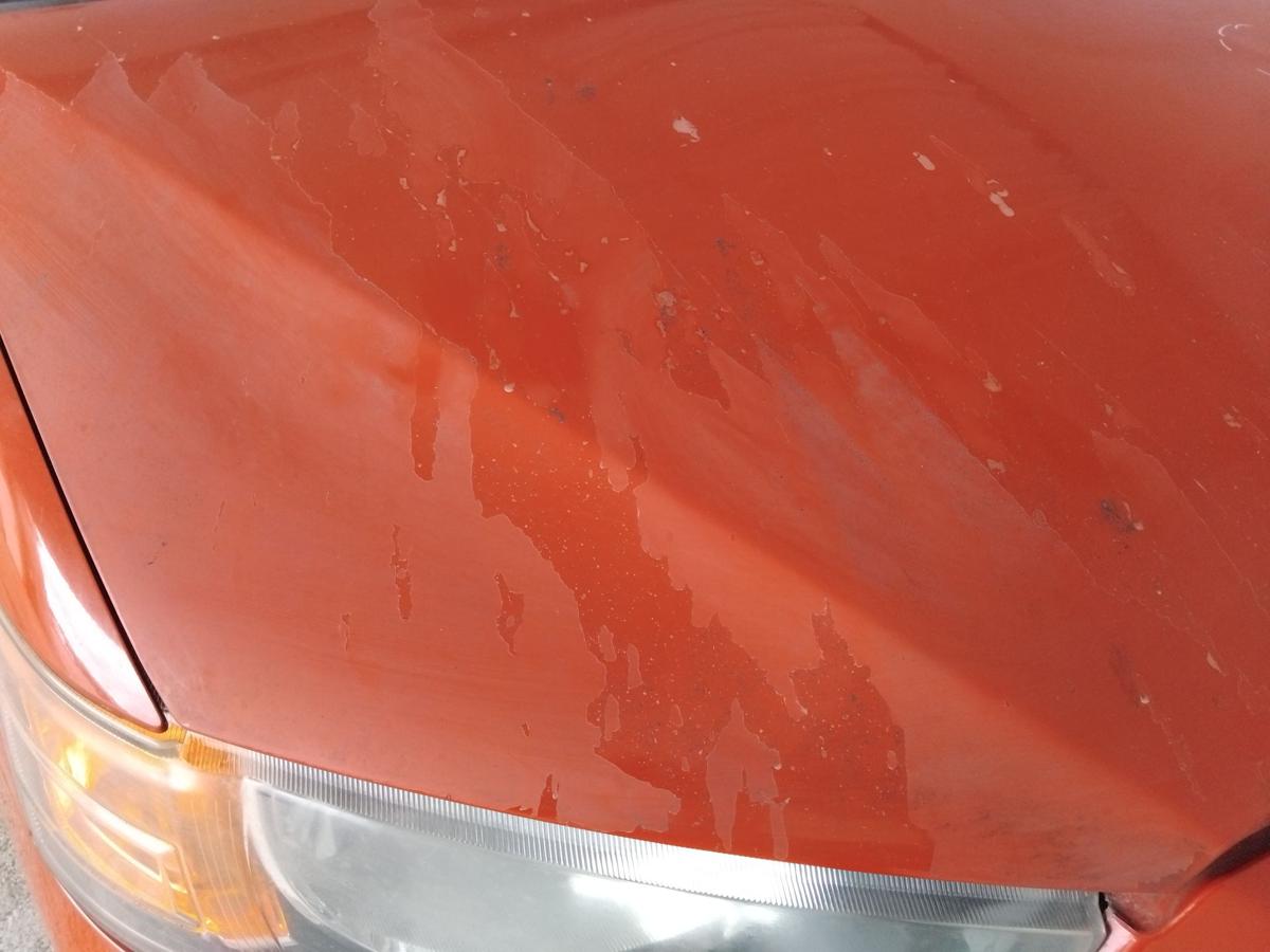 Mitsubishi Colt Z30 original Motorhaube vorn P04 Amazonrot Facelift BJ2009