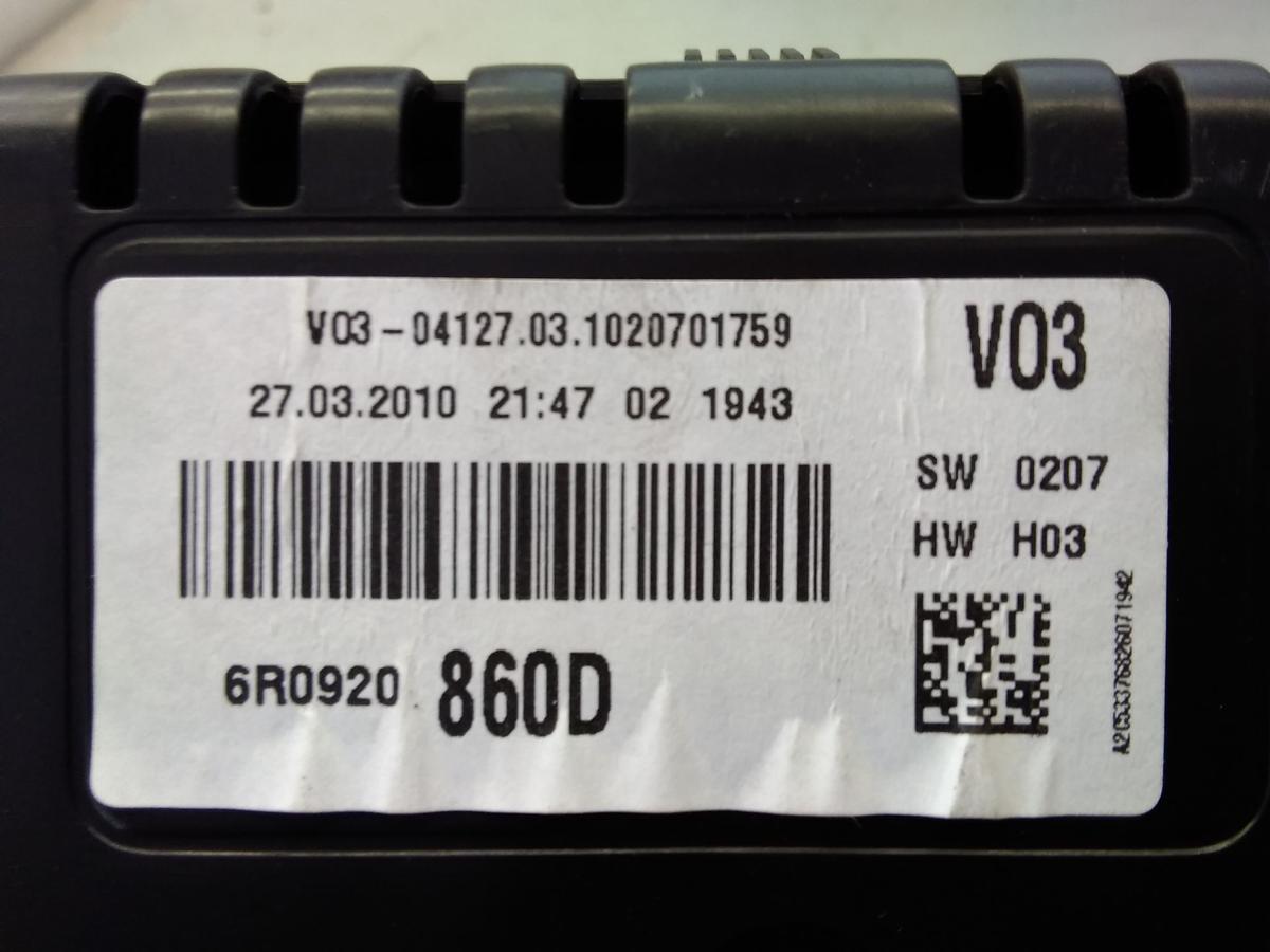 VW Polo 6R original Kombiinstrument Tacho Armatur 1.4 63kw mit MFA Bj.2010