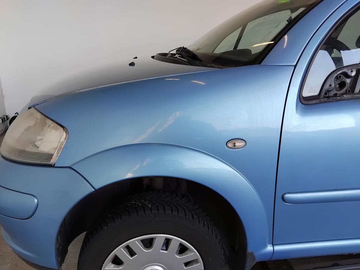 Citroen C3 original Kotfl&uuml;gel vorn links KMY Lucia Blau Metallic BJ2005