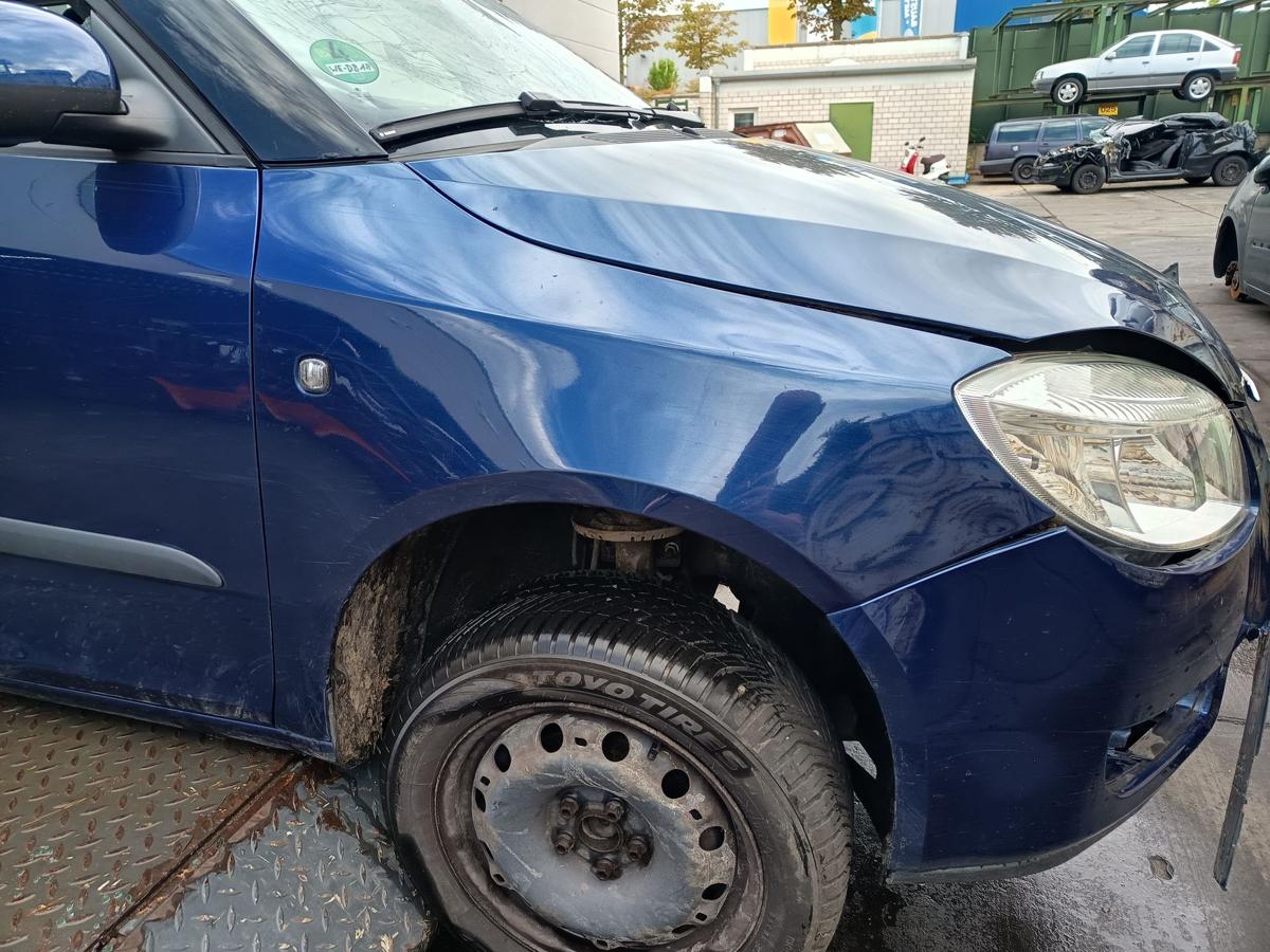 Skoda Fabia 5J orig Kotflügel rechts LF5Q Blau Bj 2009