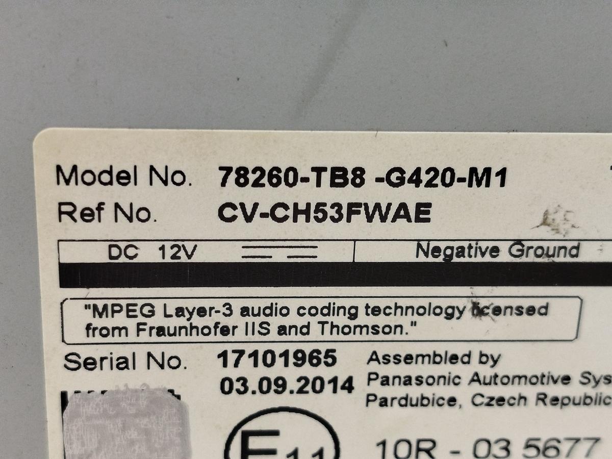 Honda Civic Tourer IX MK9 FK3 Display Anzeige Monitor Radio Bildschirm OEM