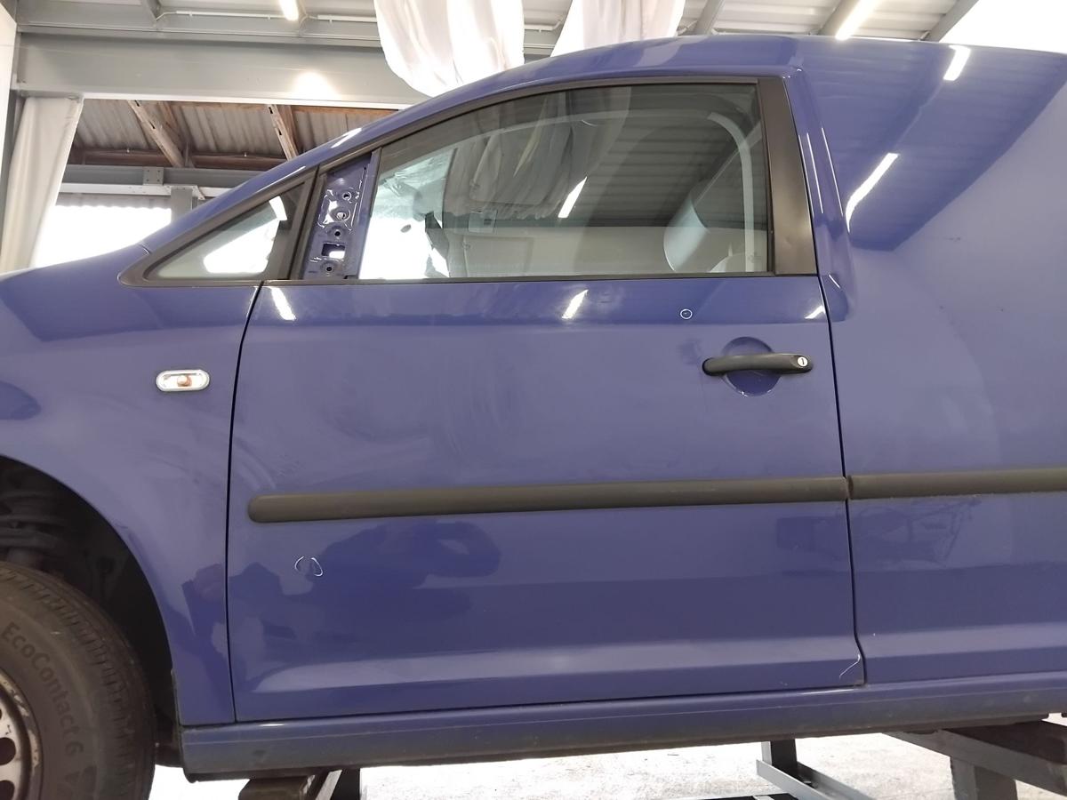 VW Caddy 2K T&uuml;r vorn links Fahrert&uuml;r LA5C Surfblau BJ2009