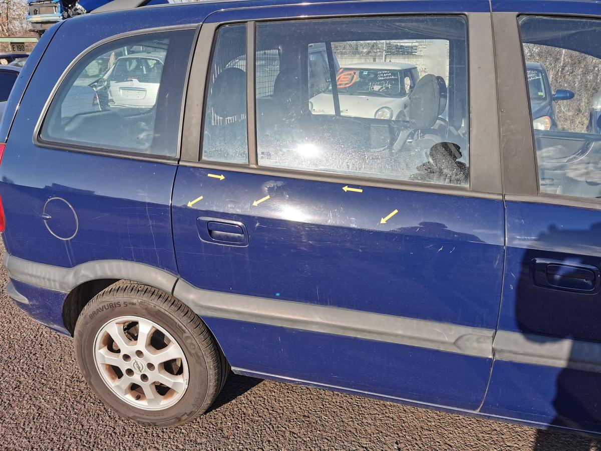 Opel Zafira A T&uuml;r Autot&uuml;r Rohbaut&uuml;r Fondt&uuml;r hinten rechts Z20Z Atlantikblau