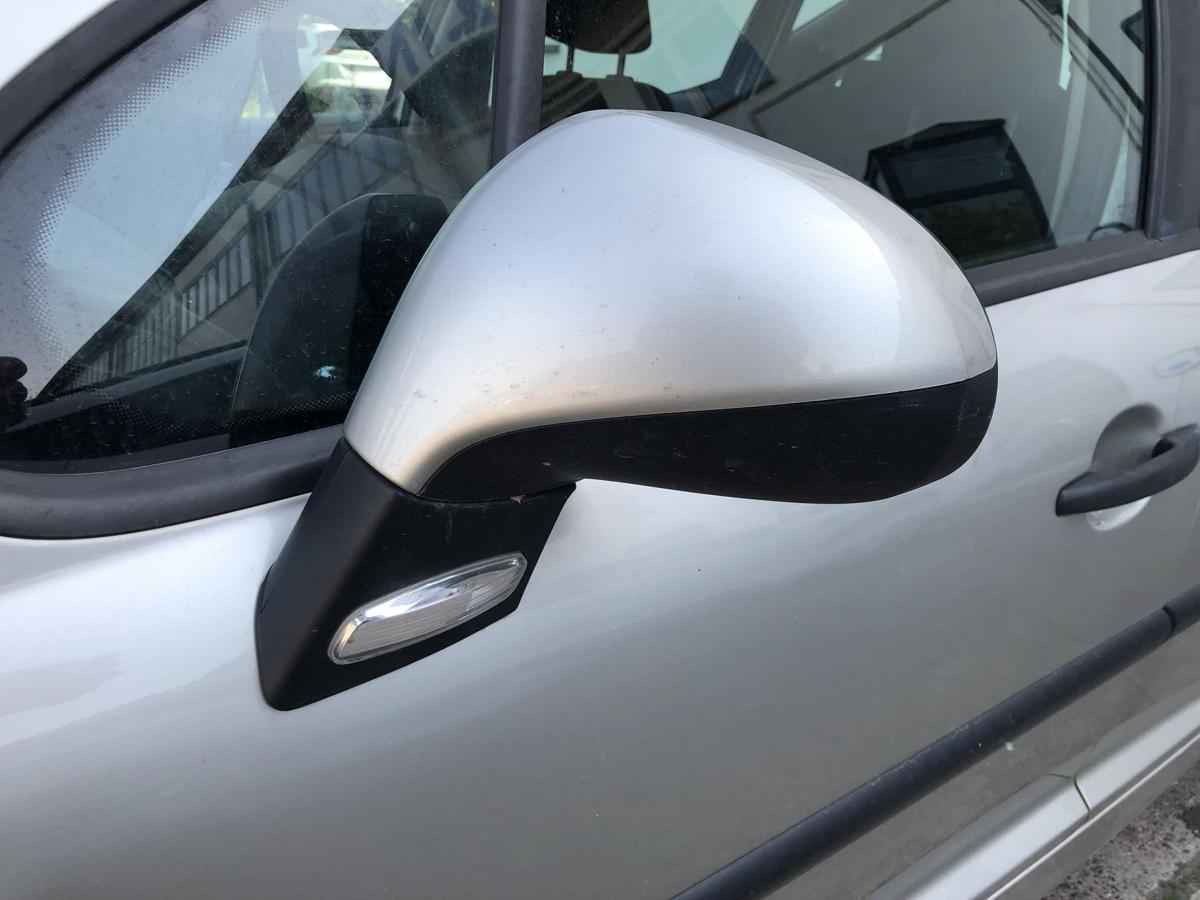 Peugeot 207 SW Typ WE Au&szlig;enspiegel links Spiegel elek ETS Gris Cendre Metallic