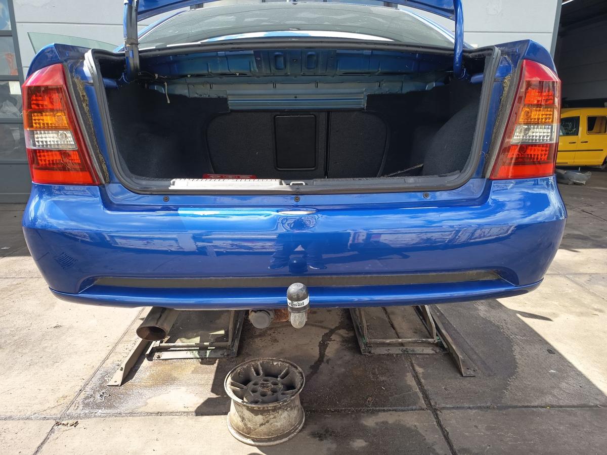 Opel Astra G Coupe original Sto&szlig;stange F&auml;nger hinten Heck 2KU Europablau Bj 2002