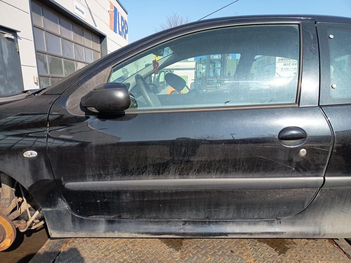 Peugeot 206+ original T&uuml;r links KTV Perla Schwarz Baujahr 2009