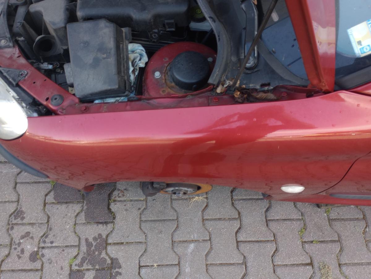 Peugeot 206 original Kotflügel links schmale Ausführung EKQ Luziferrot Bj 2004