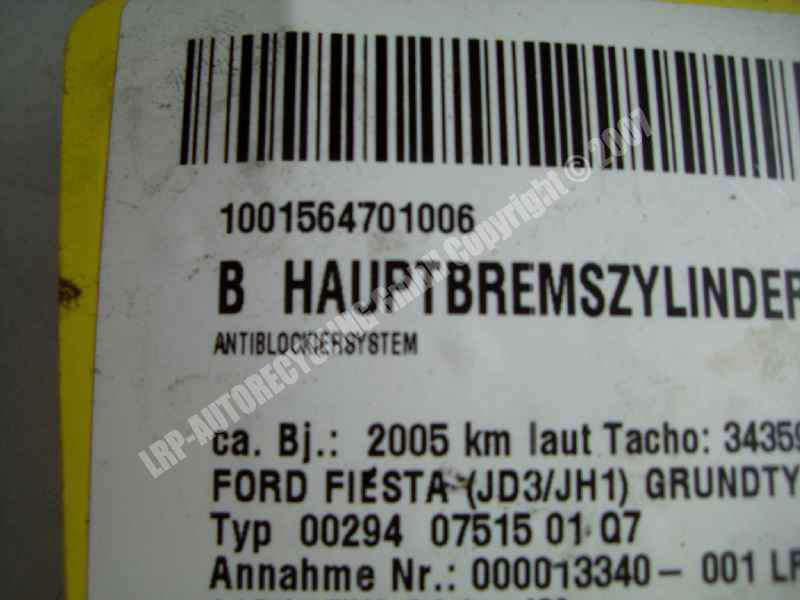 Ford Fiesta JH1 original Hauptbremszylinder 1.4 59kw BJ2005