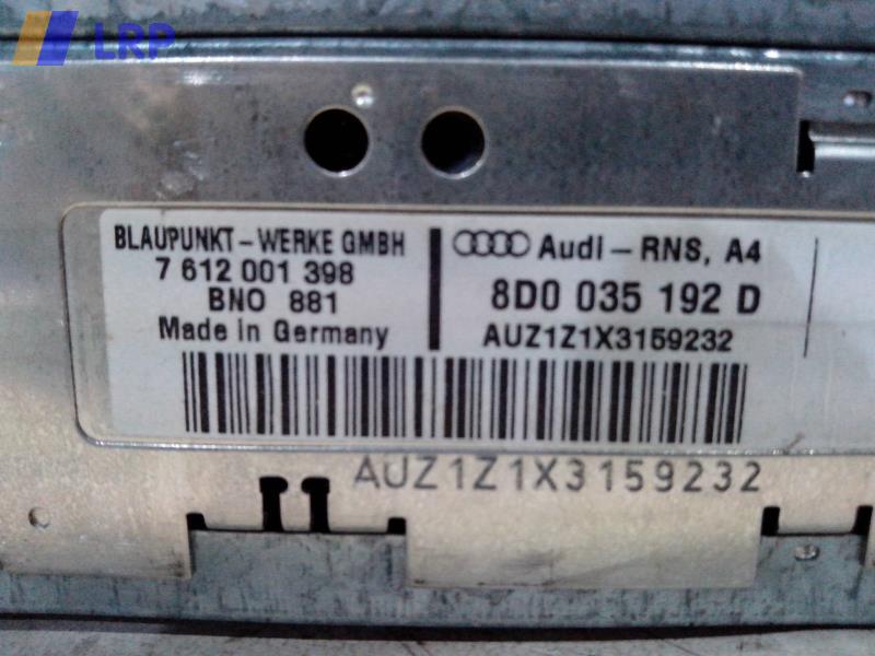 Audi A4 8D original Navigationssystem 8D0035192D 7612001398 BLAUPUNKT BJ1999