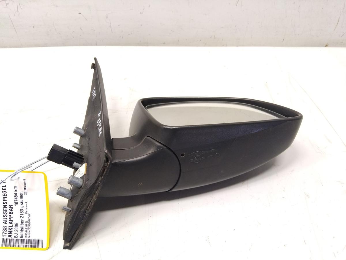 Opel Meriva A original Au&szlig;enspiegel rechts elektrisch anklappbar Bj.2006 Z163 lichtsilber