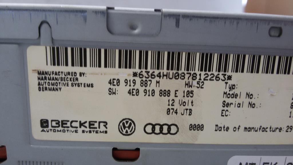 Audi A6 4F BJ2008 Navirechner DVD Laufwerk 4E0919887M