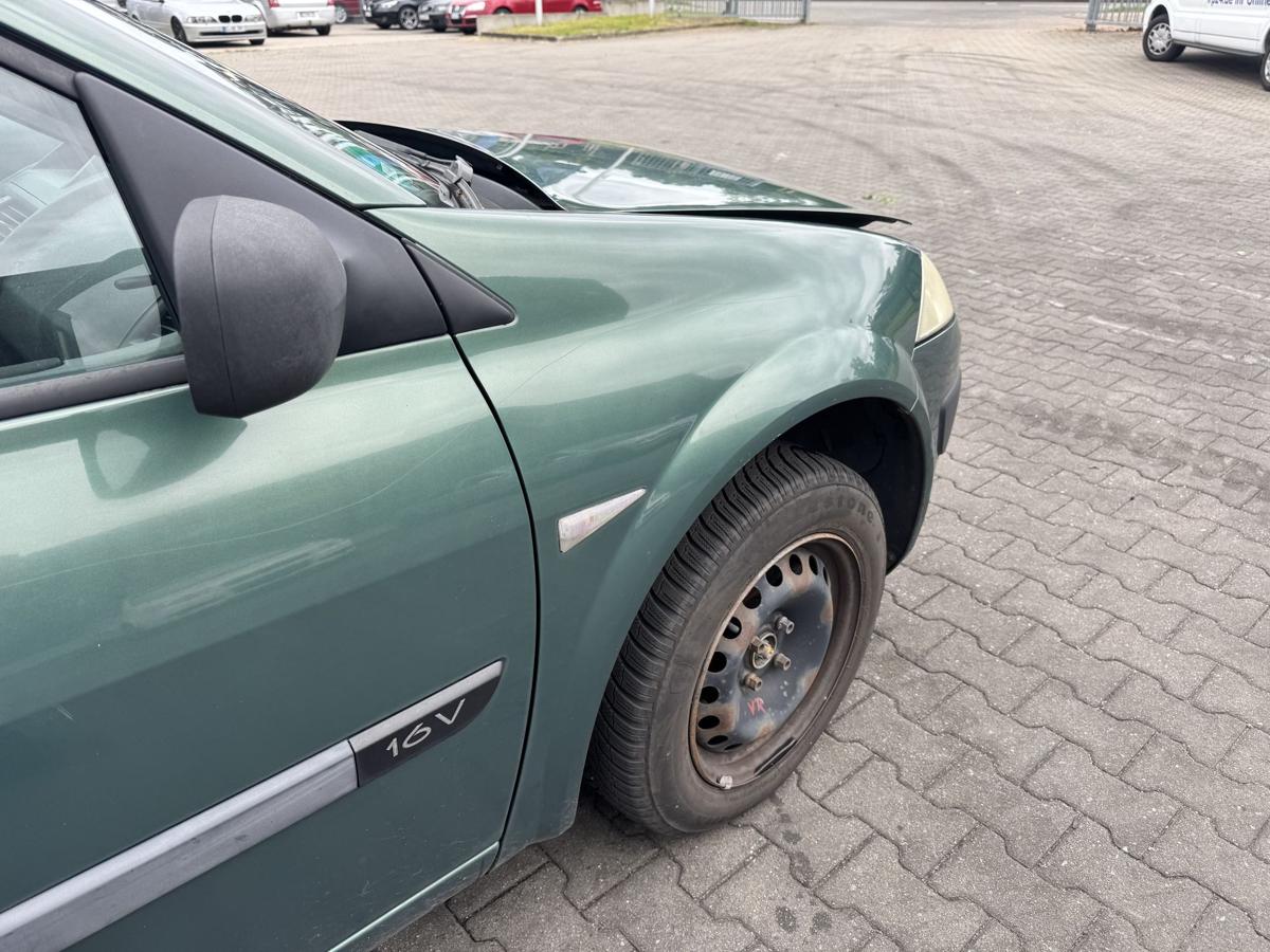 Renault Megane 2 original Kotfl&uuml;gel vorn rechts D96 Vert Giverny Metallic Bj.2004