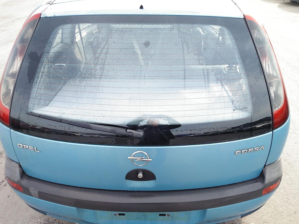 Opel Corsa C Heckklappe breezeblaumetallic Z20N mit Heckscheibe Bj.2000