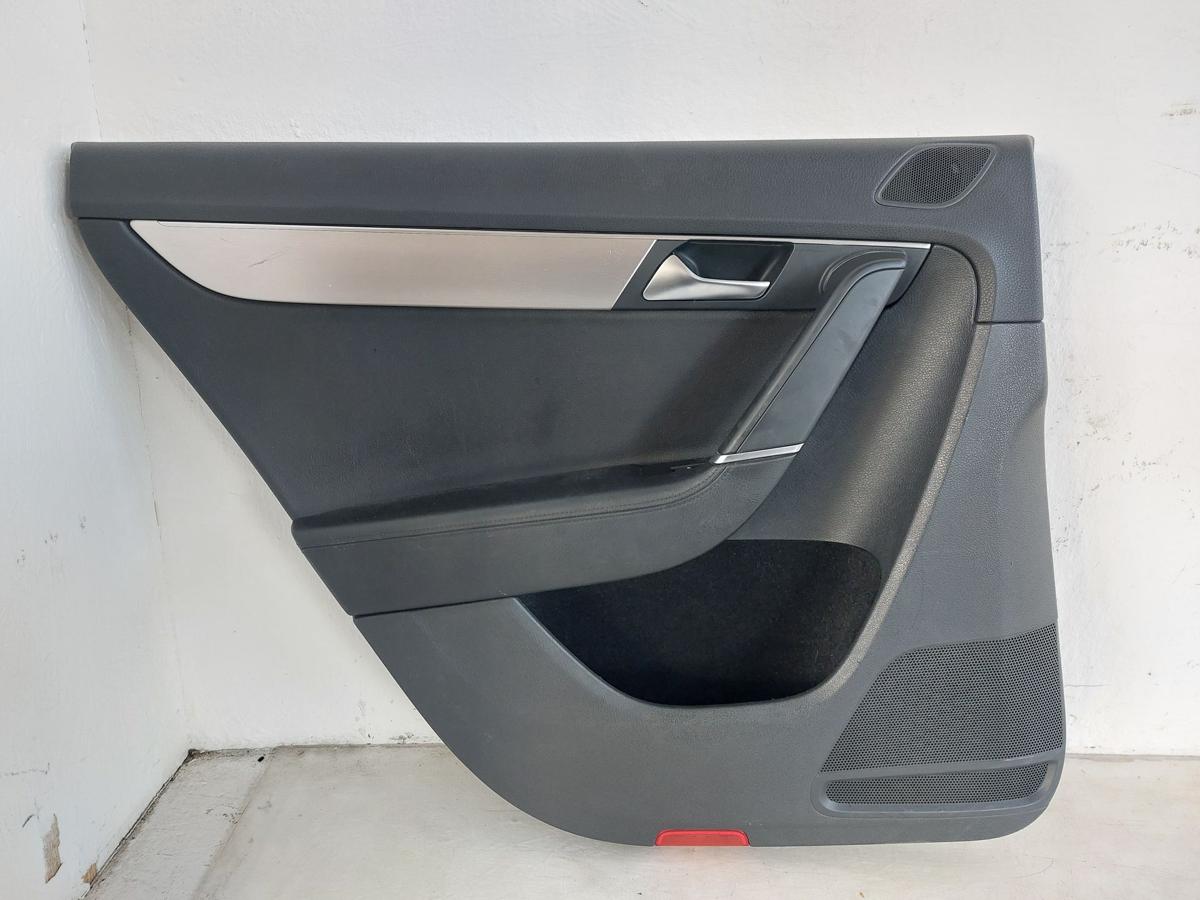 VW Passat 3C B7 Variant T&uuml;reverkleidung hinten links Leder schwarz T&uuml;rpappe