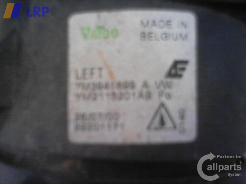 VW Sharan 7M Nebelscheinwerfer links 7M3941699A 89201171 VALEO BJ2000