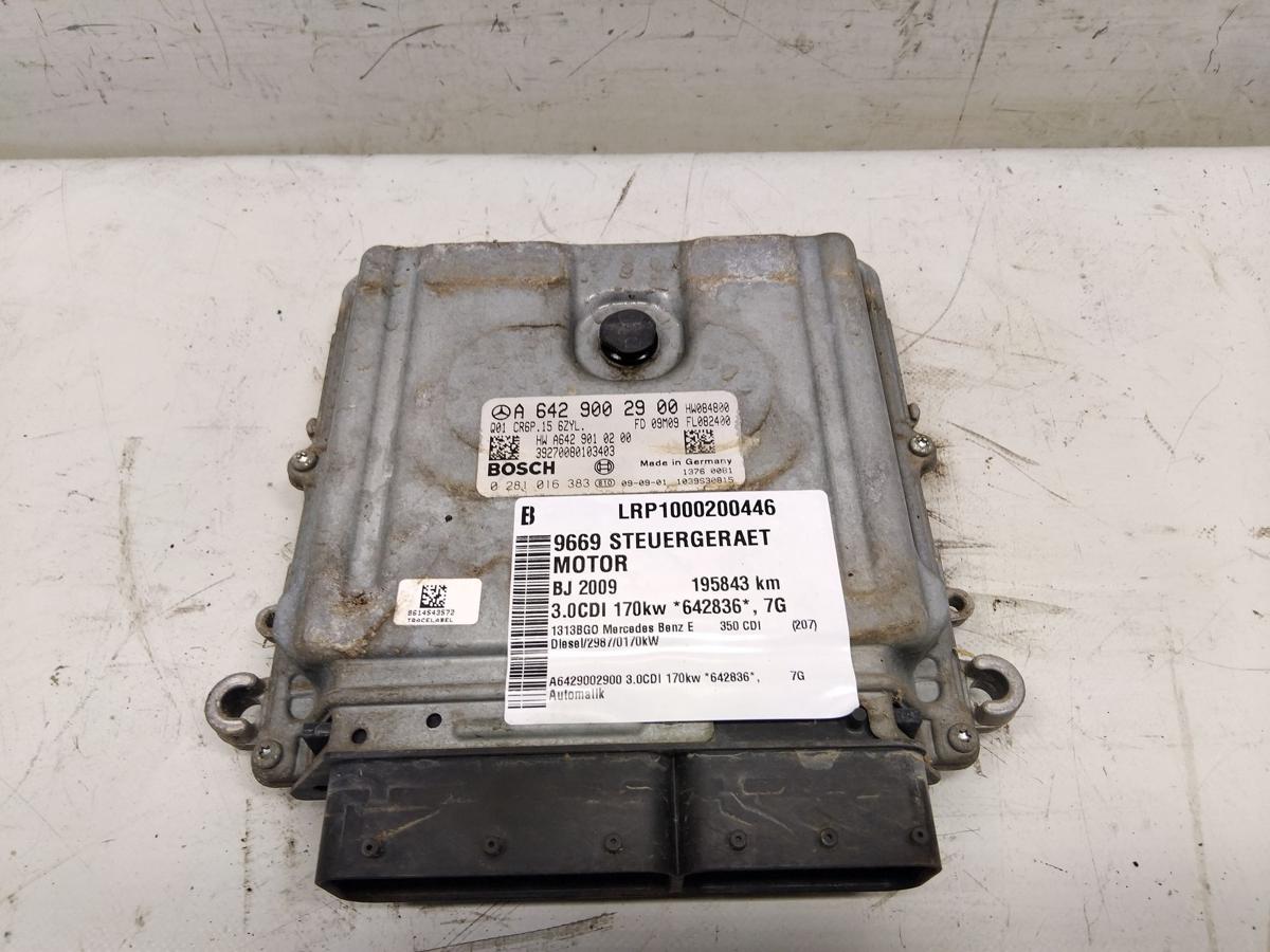 Mercedes E-Klasse Coupe C207 Motorsteuerger&auml;t E 350CDI 170kw BJ2009 6429002900