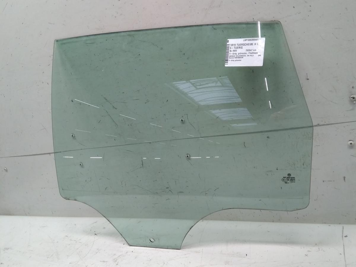 VW Polo 9N3 original T&uuml;rscheibe hinten links 5-t&uuml;rig gr&uuml;ncolor BJ2005