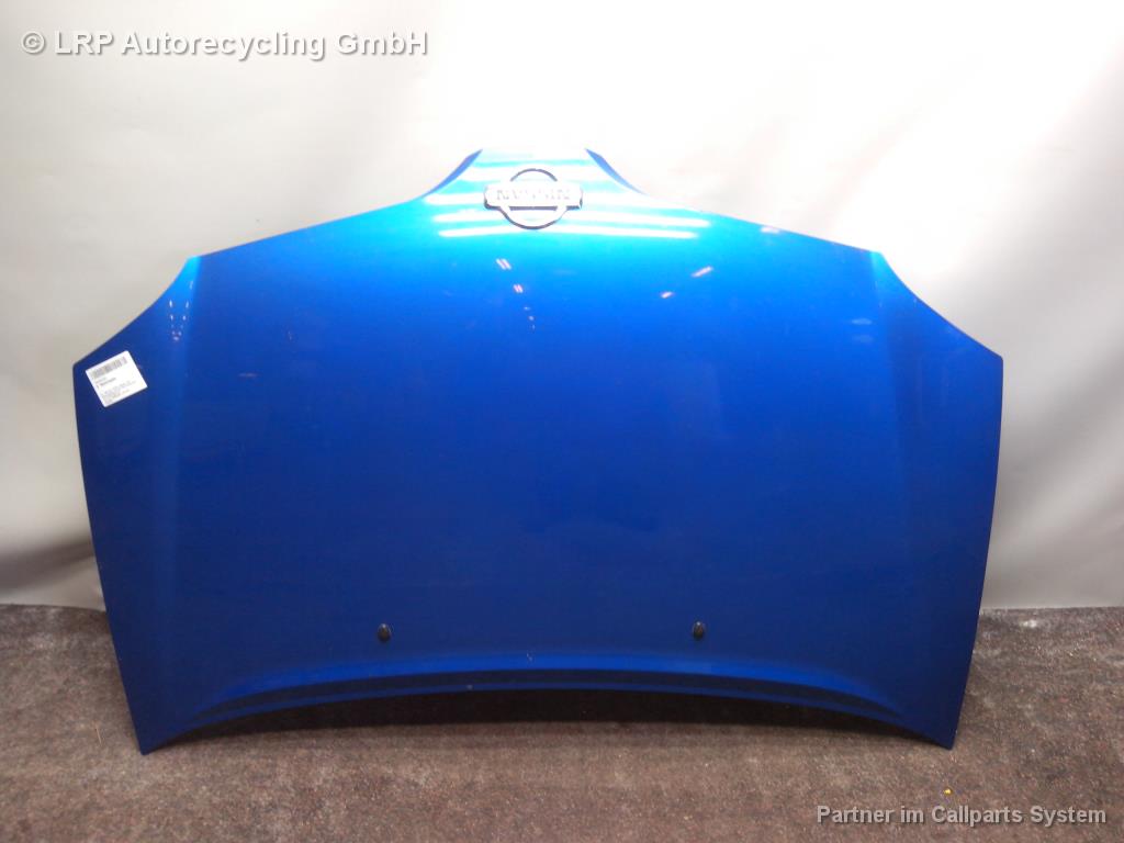 Nissan Almera Tino V10 BJ2001 original Motorhaube BV4 blaumetallic