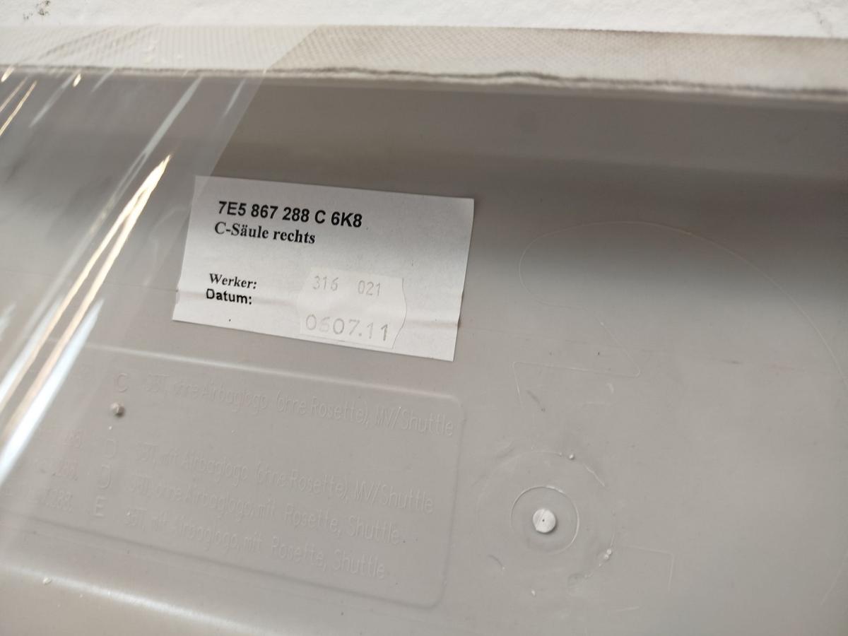 VW T5 7E Verkleidung Innenververkleidung C Säule oben rechts Abdeckung Blende