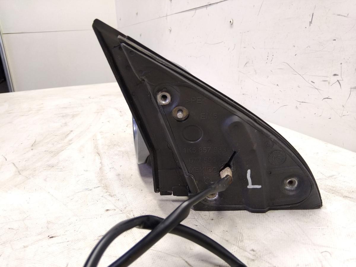 VW Jetta V 1K2 orig Au&szlig;enspiegel links elektrisch&beheizt BJ2006 LD7X platingrau