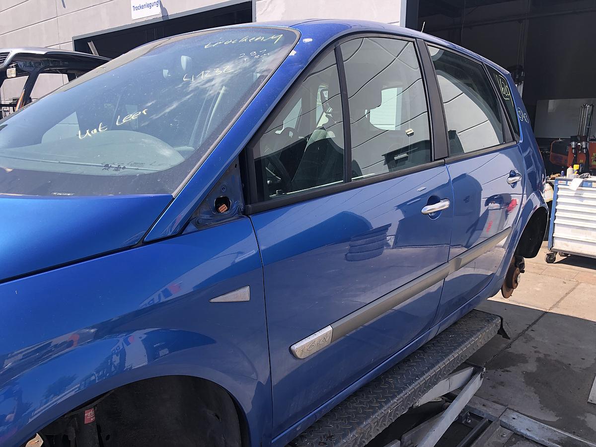 Renault Scenic II orig Tür vorn links Fahrertür I45 Marmarablau met Bj 04