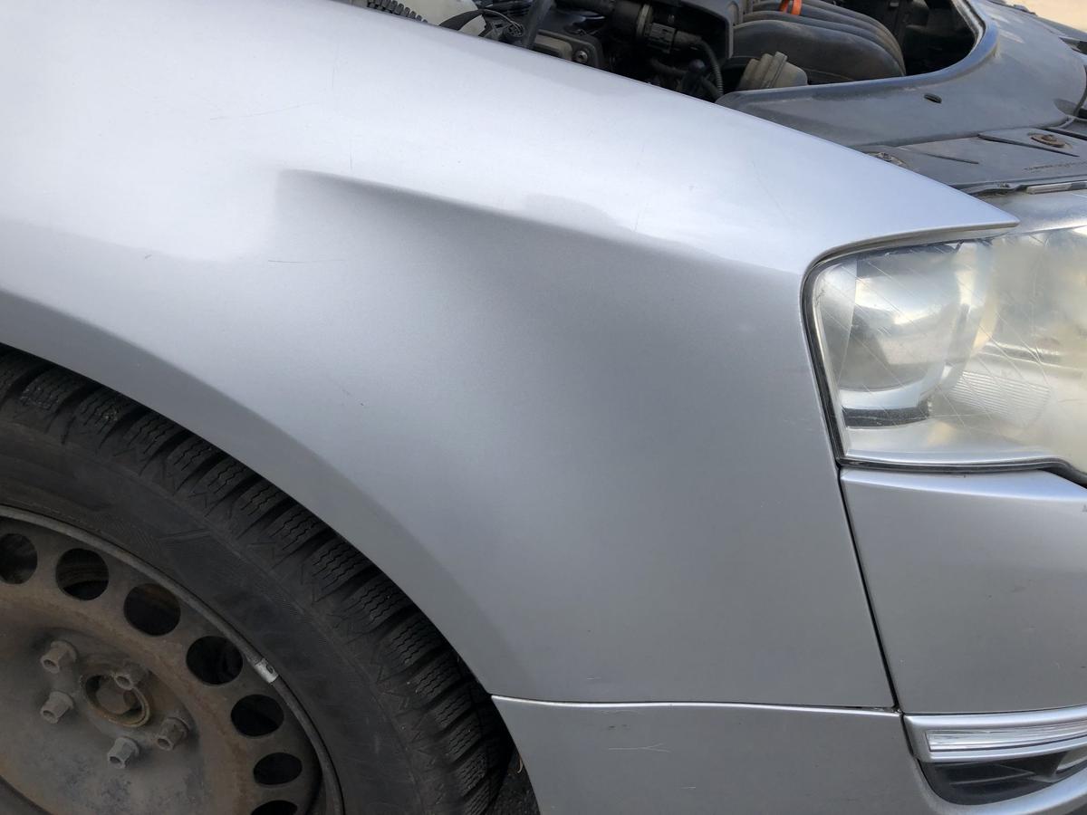 VW Passat 3C B6 Kotfl&uuml;gel vorn rechts Beifahrerseite LA7W Reflexsilber OE